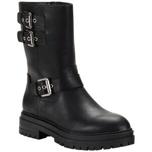 NEW Sun + Stone Womens Onnyx Engineer Booties 10019660000 Black 9.5M